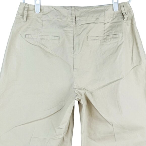 a new day Women's Tan Pants Size 12 Wide Leg Pleated Front High Rise Stretch NWT - Picture 4 of 12